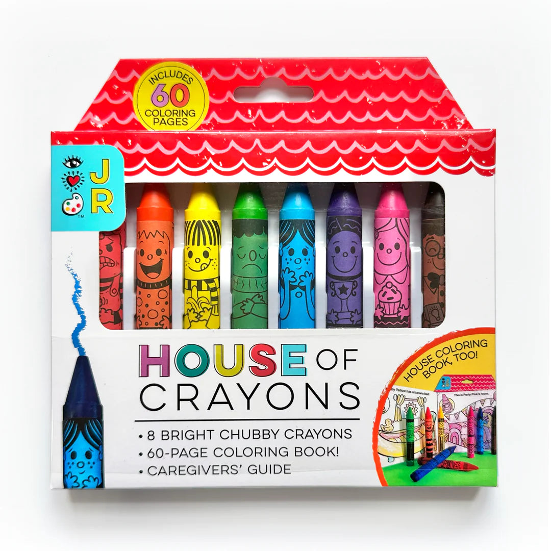 House of Crayons with Coloring Book  Bright Stripes – The Curious Bear Toy  & Book Shop